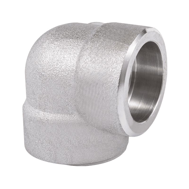 Gomito forgiato con filettatura a 90 gradi