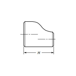 Riduttore eccentrico con saldatura di testa
