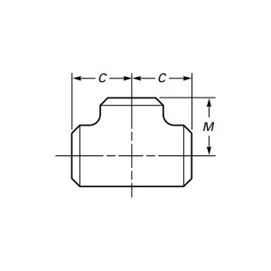 T uguale con saldatura di testa